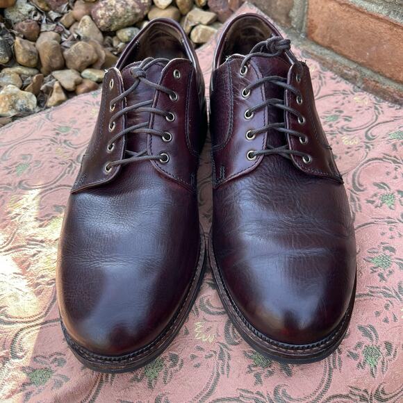 Neil M Mens Oxford Dress Shoes 11.5D Brown Pebbled Leather Lace Up NM402023 USA main image 8